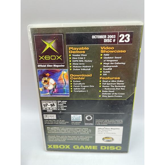 Voodoo Vince Xbox Demo Video Game Disc October 2003 - Picture 3 of 7